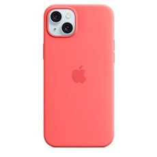 Coque en silicone avec MagSafe pour iPhone 15 Plus - Goyave