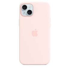 Coque en silicone avec MagSafe pour iPhone 15 Plus - Rose pale