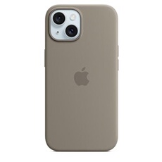 Coque en silicone avec MagSafe pour iPhone 15 - Argile