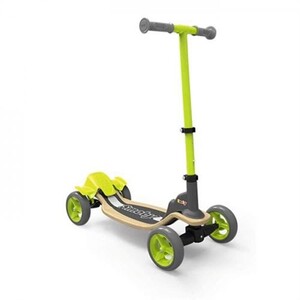 Smoby Cars Patinette 3 Roues Bois & Métal - Trottinette Enfant Pliable Avec Roues Silencieuses