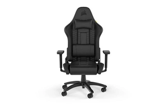 chaise gaming corsair chaise bureau fauteuil gaming - tc100 relaxed - similicuir - ergonomique - accoudoirs réglables - noir - (cf-9010050-ww)