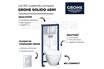 Grohe WC suspendu compact SEREL + bâti support + abattant + plaque + accessoires photo 4