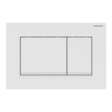 Plaque de commande WC Sigma30 double touche: blanc mat laqué, , blanc