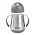 BÉABA Tasse Paille 2 En 1 Enfant Dès 8 Mois - 300ml 100% Étanché Anti-Fuite, Poignées Amovibles, Tritan & Silicone, Terracotta