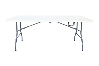 table de jardin pliante foldy - 180 x 74 x 74 cm - blanc