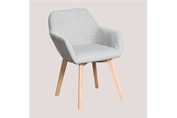 chaise avec accoudoirs ervi gris clair 79 cm