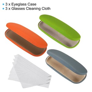 Etui Lunettes Hifot Étui Lunettes 3 Pièces - Souple PU Cuir Avec Etui Lunettes Hifot Étui Lunettes 3 Pièces - Souple PU Cuir Avec