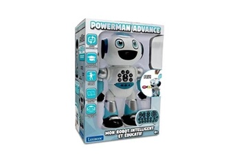 figurine pour enfant lexibook powerman robot programmable avec quiz, musique, jeux, lancer de disque, histoires et télécommande (français)