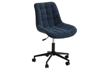 fauteuil de bureau idimex chaise de bureau vasilo en velours côtelé bleu marine