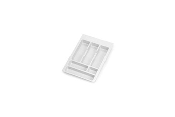 ustensile de cuisine emuca range-couvert optima vertex/concept 500mm (panneau 16mm), module 400 mm, plastique blanc