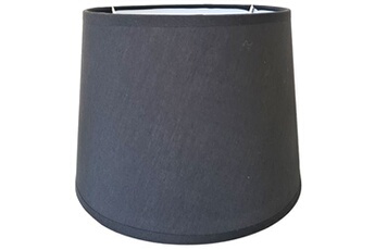 abat-jour  unimasa abat-jour noir en polyester - hauteur 18 cm - diamètre au plus large 25 cm