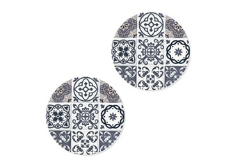 cuisine art de la table origen signes grimalt set de 2 sous-verres carreaux de ciment en céramique et liège