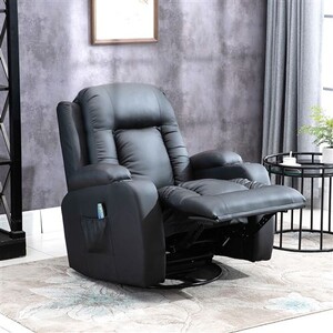 Fauteuil Relax HOMCOM Avec Repose-Pieds - Tissu Lin Gris, Rembourrage Mousse, 2 Poches, Support 120 Kg, Pour Salon Et Bureau