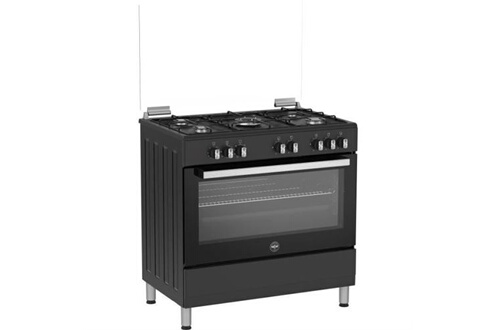 Piano de cuisson La Germania Cuisiniere sel9mn 5 feu gaz four électrique  multifonction e Noir