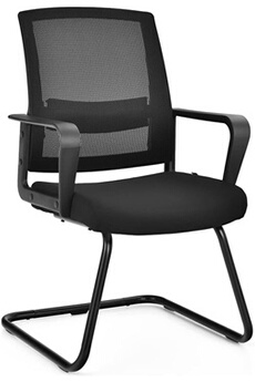 fauteuil de bureau giantex chaise de conférence, ergonomique, pour salle d'attente, réception, charge max 136 kg