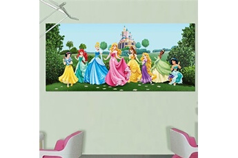 ART Poster géant Château et Princesses Disney intisse 202X90 CM