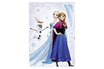 Stickers géant Trio La Reine des Neiges Disney Elsa, Anna et Olaf qui sourient 50 x 70 cm