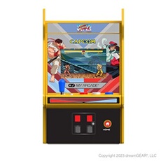 Console rétrogaming Micro Player PRO Super Street Fighter II Blanc et Orange