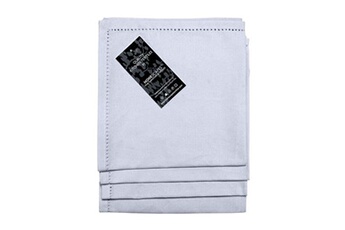 serviette de table homescapes lot de 4 serviettes de table en coton, blanc