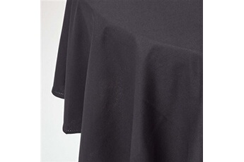 nappe de table homescapes nappe de table ronde en coton unie noir - 178 cm
