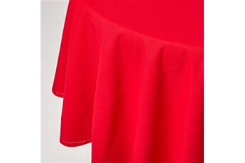 nappe de table homescapes nappe de table ronde en coton unie rouge - 178 cm