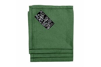 serviette de table homescapes serviettes de table noël en coton, lot de 4, vert foncé
