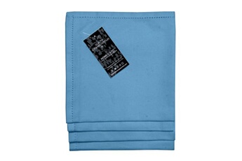 serviette de table homescapes lot de 4 serviettes de table en coton, bleu foncé