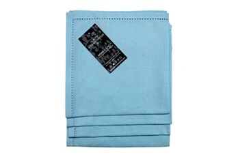 serviette de table homescapes lot de 4 serviettes de table en coton, bleu