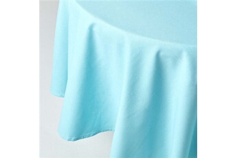 nappe de table homescapes nappe de table ronde en coton unie bleu - 178 cm