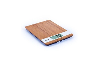 balance de cuisine yoocook balance de cuisine électronique carrée avec pile - bambou - 23 x 17 x 2,2 cm