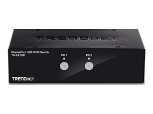 TK 241DP - Commutateur écran-clavier-souris/audio/USB - 2 x KVM / audio / USB - 1 utilisateur local - de bureau - Conformité TAA
