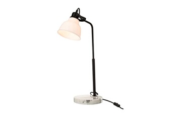 lampe à poser maison et styles lampe de bureau 20x30x63 cm en blanc - shiro