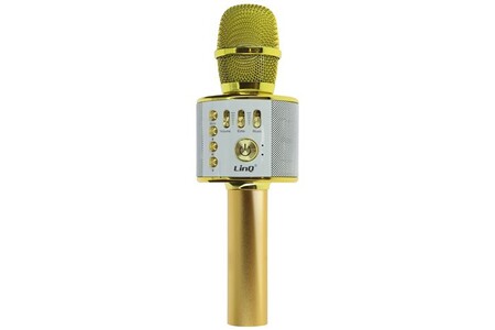 Lecteur Karaoké Linq Micro Karaoké Sans fil Bluetooth avec Haut parleur 5W Autonomie 8H doré