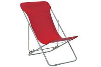 canapé d'extérieur vidaxl chaises de plage pliables 2 pcs acier et tissu oxford rouge