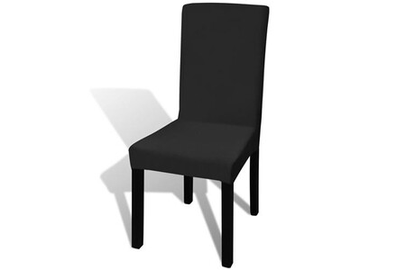 Galette et housse de chaise vidaXL Housse de chaise droite extensible 4 pcs noir