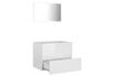 vidaXL Ensemble de meubles de bain 2 pcs Blanc brillant Aggloméré photo 1