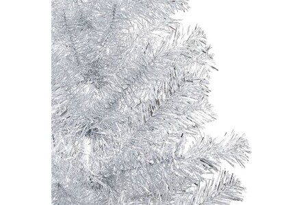 Sapin de noël vidaXL Arbre de Noël artificiel pré-éclairé/boules argenté 240 cm PET