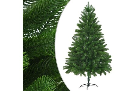 Sapin de noël vidaXL Arbre de Noël artificiel pré-éclairé et boules 180 cm vert