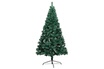 vidaXL Demi-arbre de Noël artificiel pré-éclairé et boules vert 150 cm photo 1