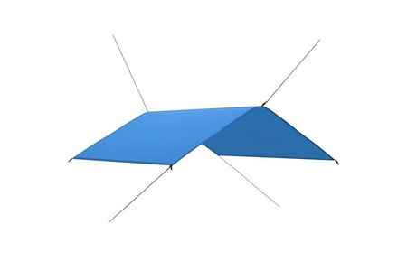 Parasol vidaXL Bâche d'extérieur 4x4 m Bleu