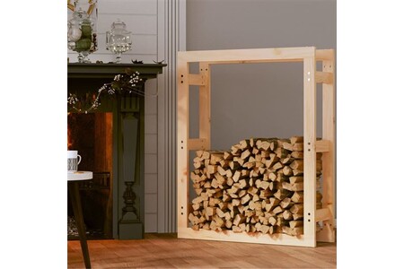 Porte-bûches vidaXL Support pour bois de chauffage 80x25x100 cm Bois de pin massif