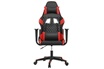 vidaXL Chaise de jeu de massage Noir et rouge Similicuir photo 1
