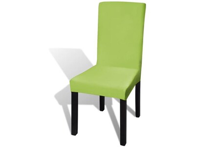Accessoires de rideaux et store vidaXL Housse de chaise droite extensible 4 pcs vert