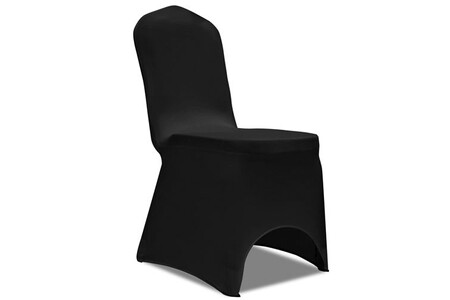 Galette et housse de chaise vidaXL Housse extensible de chaise Noir 6 pcs