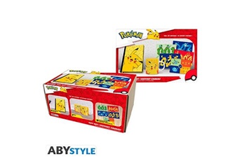 tasse et mugs abysse corp coffret cadeau - pokemon - pikachu - mug 320ml + acryl + cartes postales