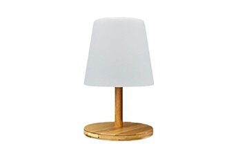 Lumisky Lampe de table sans fil LED STANDY MINI WOOD Bois clair naturel H25CM