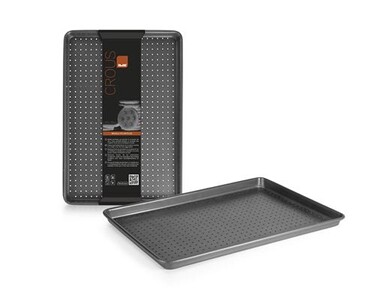 Plateau Rectangulaire Perforé Ibili 39 X 27 Cm – Acier Inoxydable Multicouleur, Idéal Pour Cuisson Au Four Et Présentation