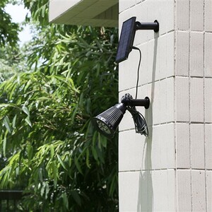 Lumisky Lot De 2 Spots Solaires Spiky W34 - 4 LEDs 200 Lumens, Étanche IP65, Détecteur Crépusculaire, 2-en-1 Piquet/Mur