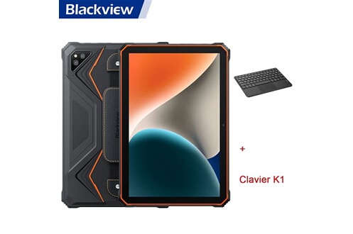Tablette tactile Blackview Active 6 Tablette Tactile 10.1 pouces Android 13  2.4G+5G 16 Go + 128 Go/SD 1 To 13000mAh Dual SIM Orange Avec Clavier K1