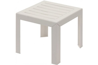 table de jardin grosfillex table de jardin basse miami carré blanc 2 personnes